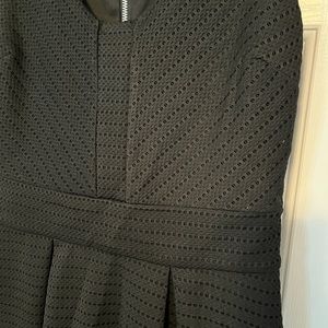 Jennifer Lopez crochet black flare dress